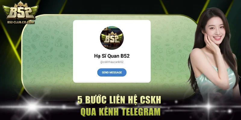 5 bước liên hệ CSKH qua kênh Telegram