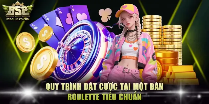 Quy trình đặt cược tại một bàn Roulette tiêu chuẩn